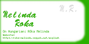melinda roka business card